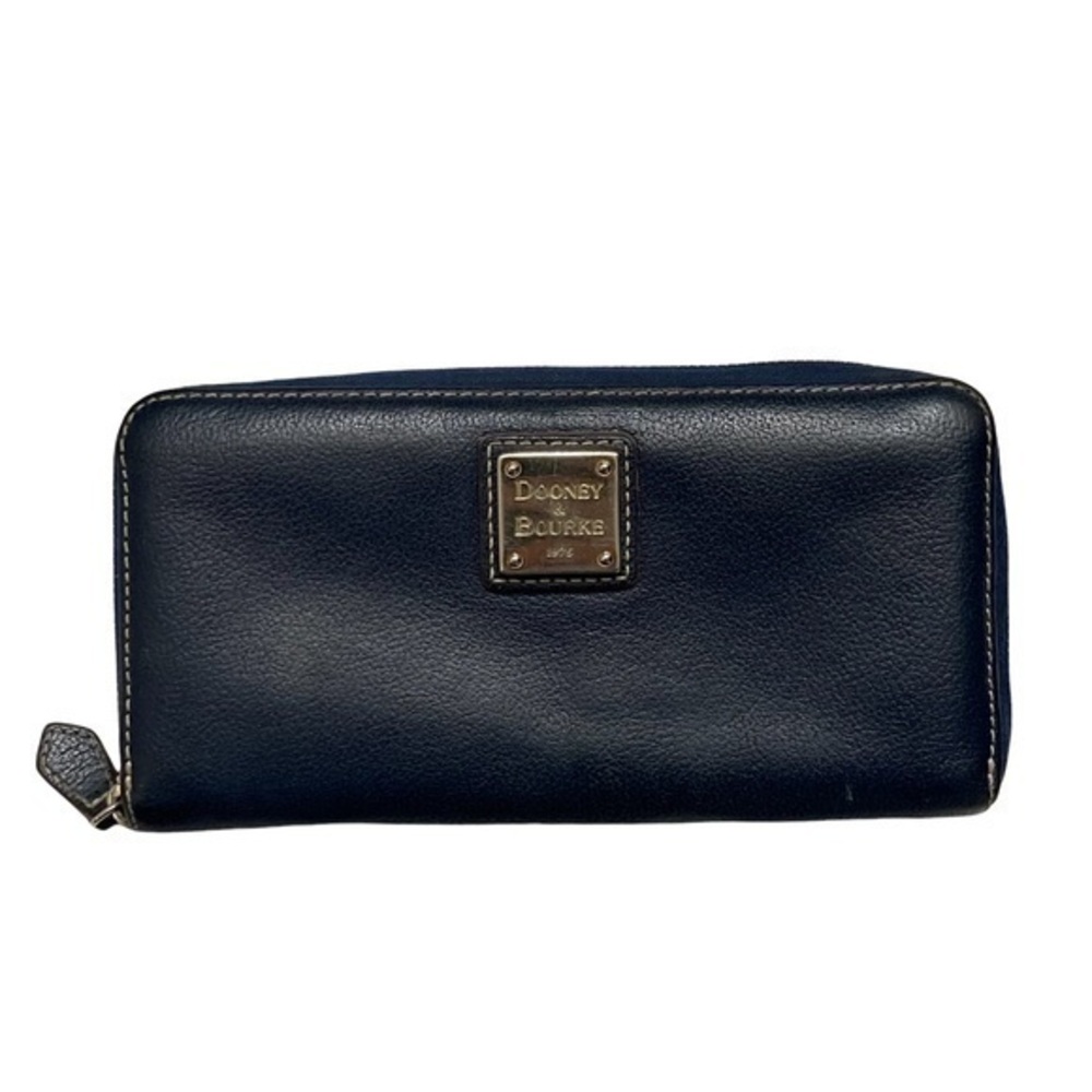 Dooney and Bourke blue leather zipper clutch wallet